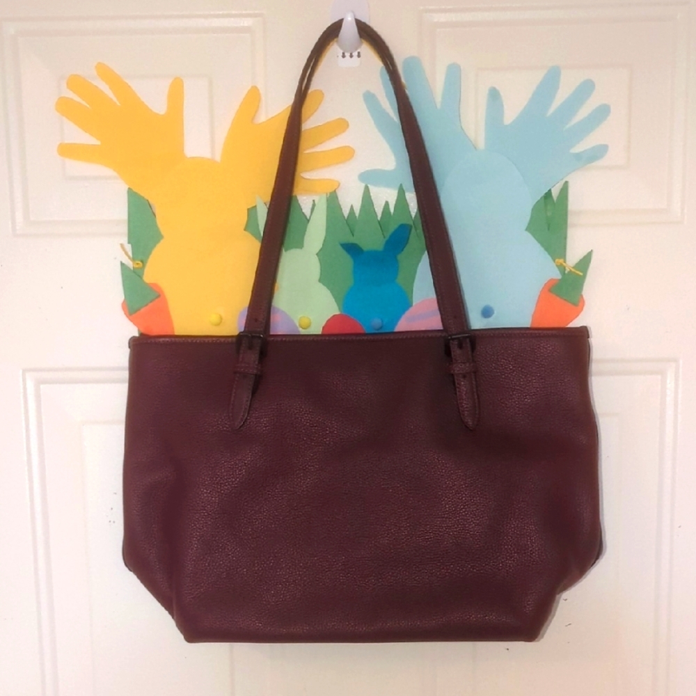 Coach Polished Pebble Leather Taylor Tote Cardinal One Size